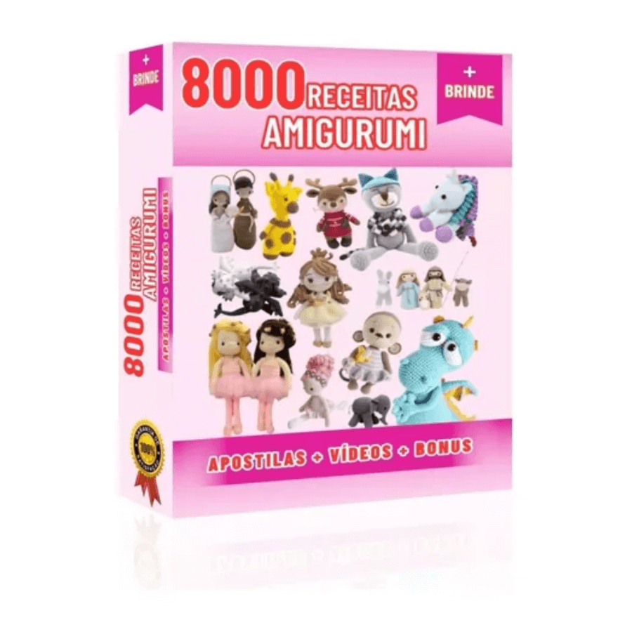 8.000 Receitas Amigurumi Arquivos Atualizadas Moldes Apostilas + Vídeos - Radali Shop