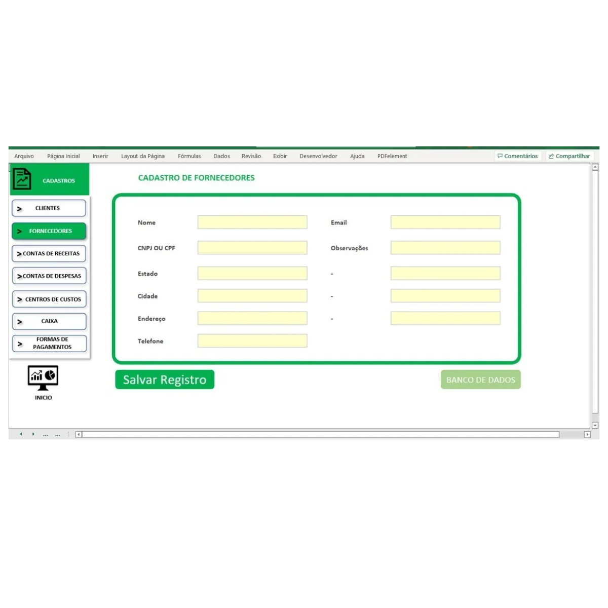 Hoja de cálculo de control financiero empresarial de Excel + Bono