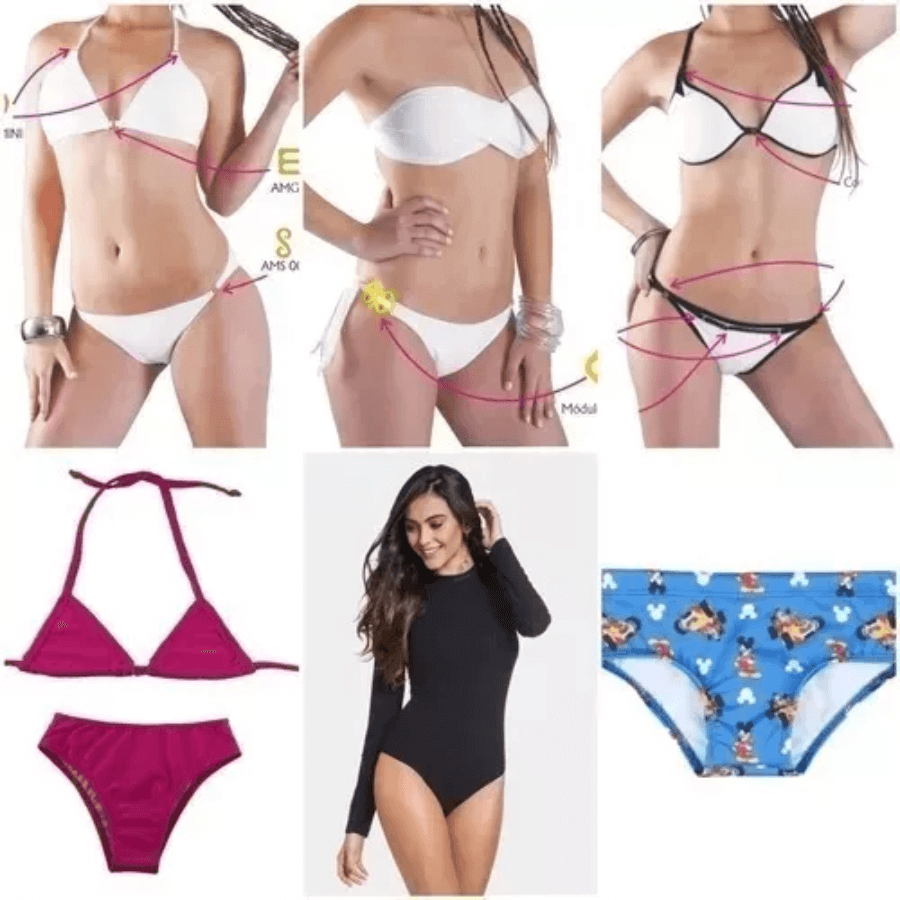 Kit 50 Moldes Moda Praia Biquínis Maiôs Fabricar Tamanho Real Arquivos - Radali Shop