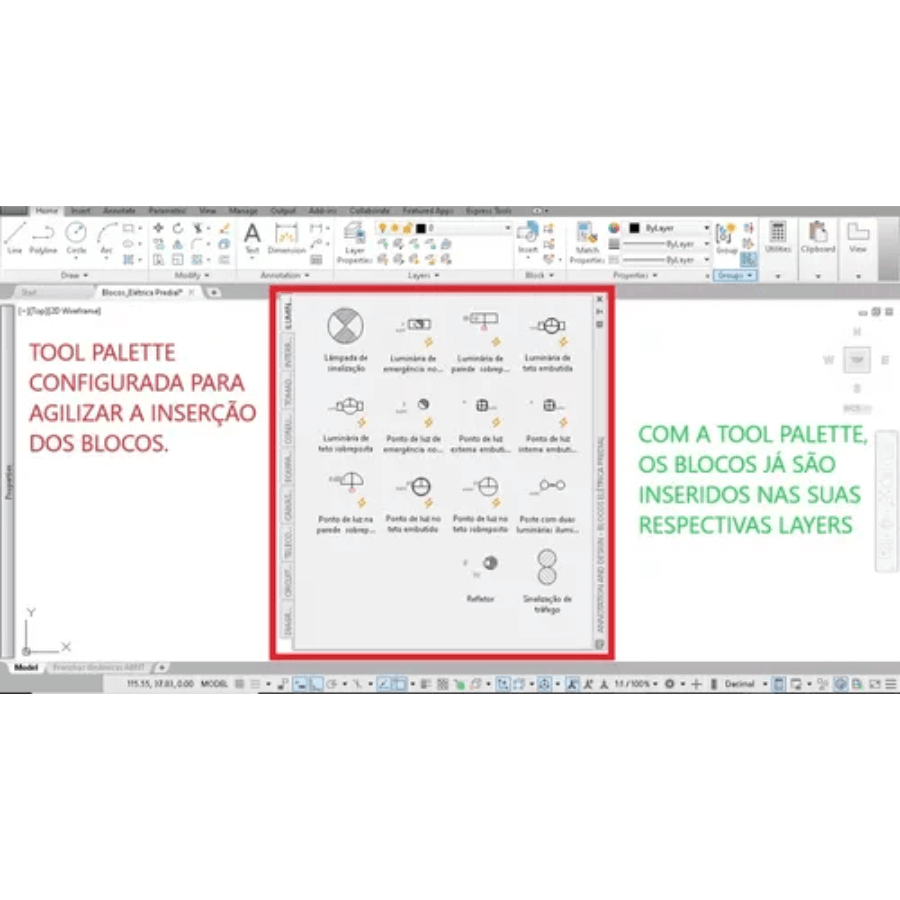 Blocos Autocad Projetos Elétricos Residenciais Instalações Elétrica Predial - Radali Shop