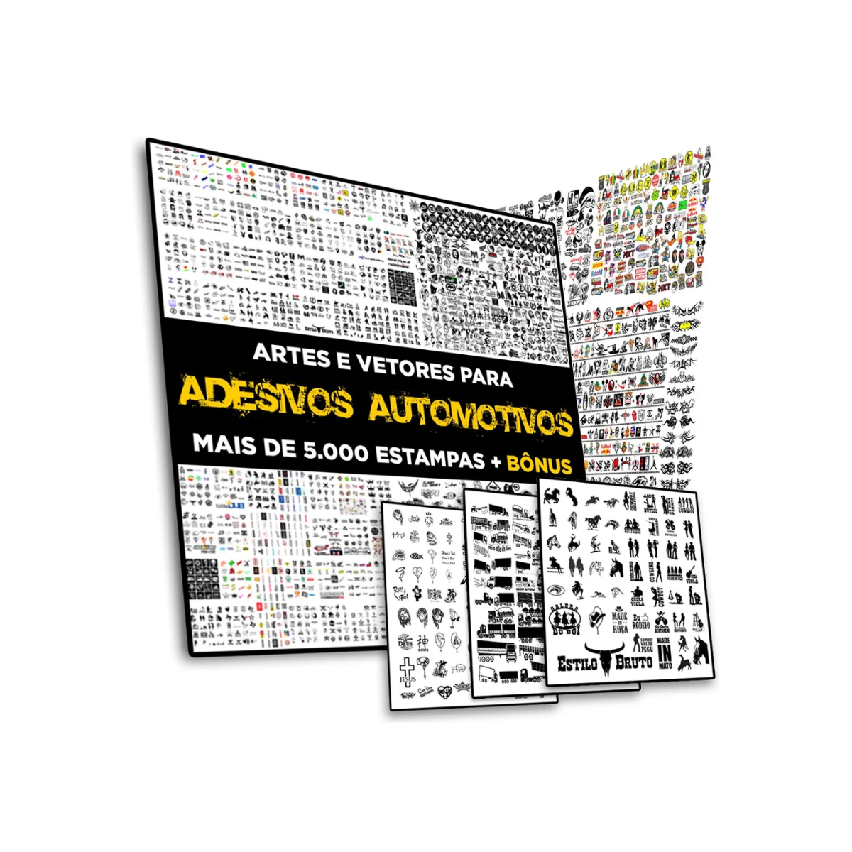 Paquete de 5000 ilustraciones vectoriales para calcomanías, vehículos y automóviles.