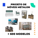 +600 Projetos Móveis Metalon Em Arquivos Pdf, incluindo diferentes modelos e layouts de móveis.