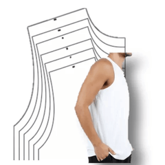 9 patrones profesionales para modelar camisetas sin mangas para hombre