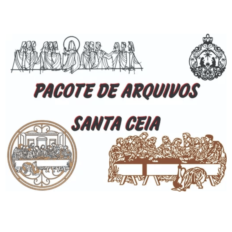 Arquivos Quadros Santa Ceia Jesus Natal Laser Router Cnc - Radali Shop