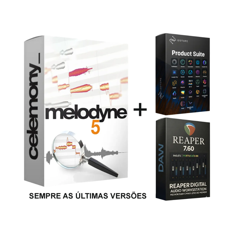 Melodyne 5 + Reaper 7 + Izotope Completo Plugin Vst + Brindes