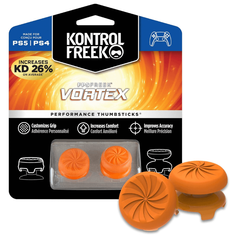 Grip Kontrol Freek Vortex Laranja Kontrolfreek p/ Ps4 E Ps5 - Radali Shop