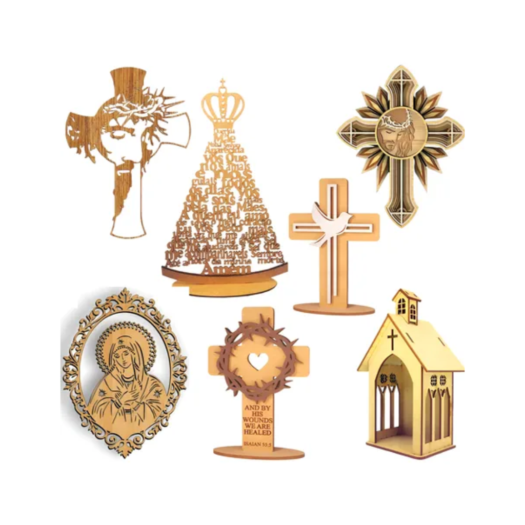 Paquete de artes CNC Mach3 Aspire Artcan Vectores Archivos religiosos Corte láser