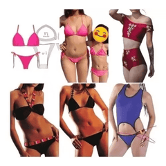 Kit 50 Patrones de Ropa de Playa Bikinis Trajes de Baño Haz Archivos Tamaño Real