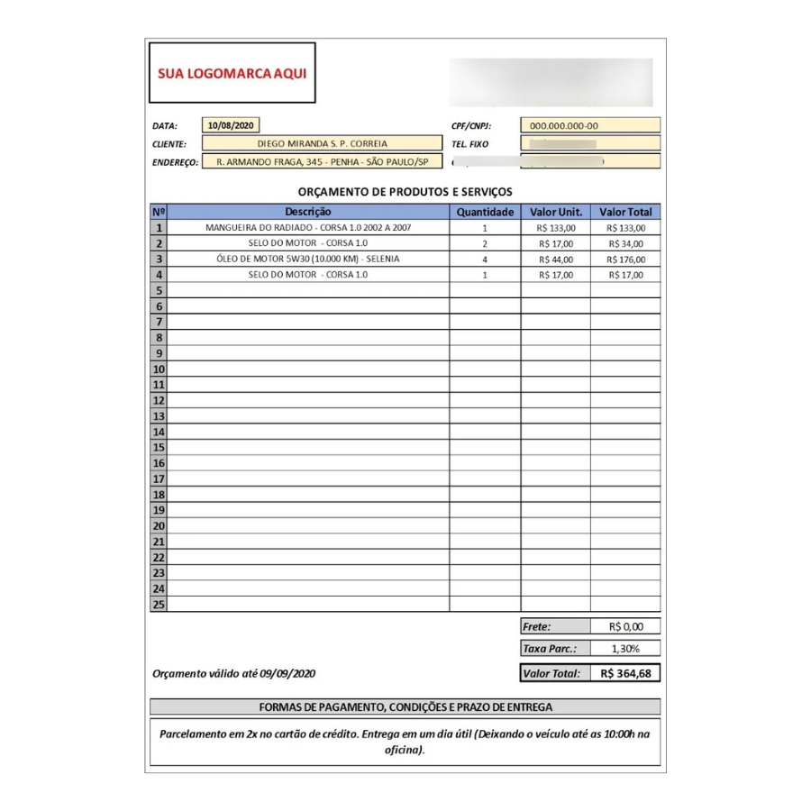 Hoja de cálculo de Excel para la planificación y el control de gastos financieros 