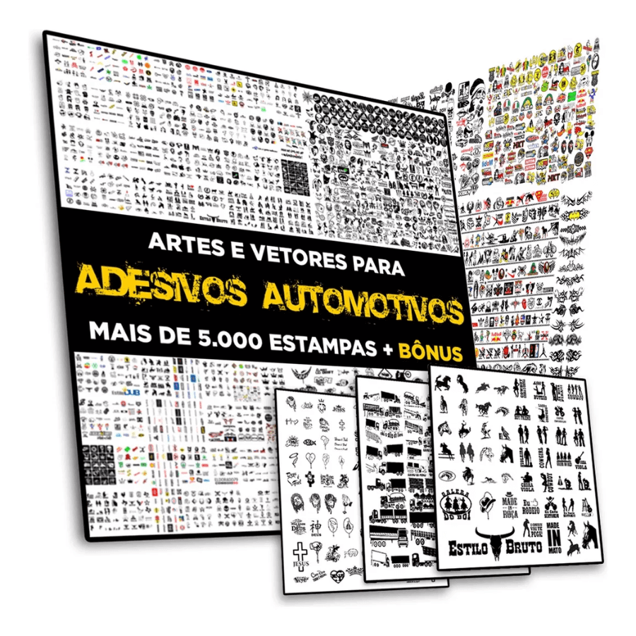 Pack +5.000 Artes Vetores Adesivos Automotivos Veiculos Carros Caminhão - Radali Shop