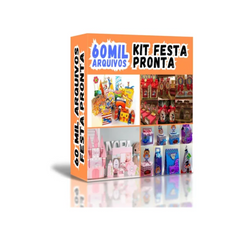 Kit para fiesta de cumpleaños listo para usar - Archivo Silhouette - Adorno para tarta