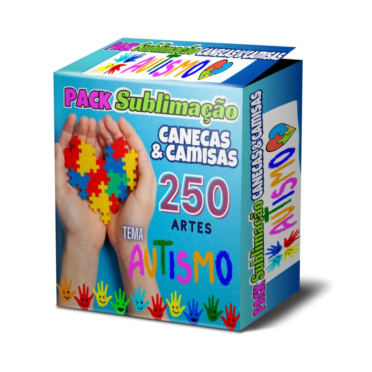 +250 Artes Autismo Caneca e Camiseta Sublimação Cdr E Canva