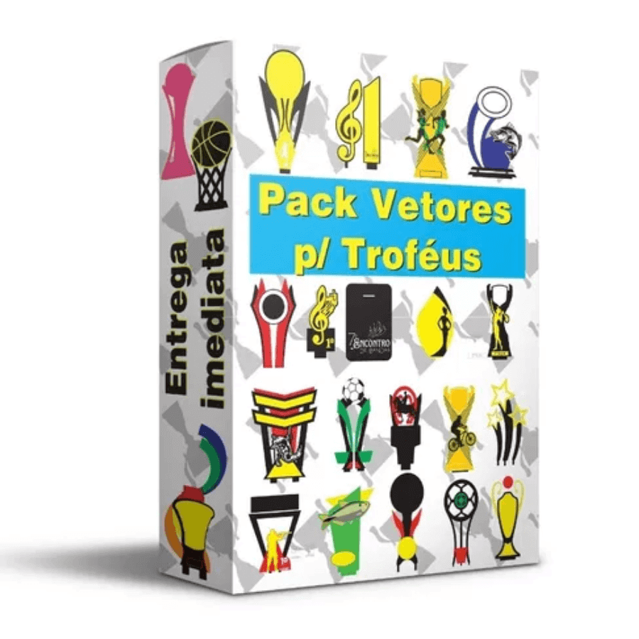 Pack Vetor para Troféus Arquivos Digitais Vetores Corte Mdf - Radali Shop