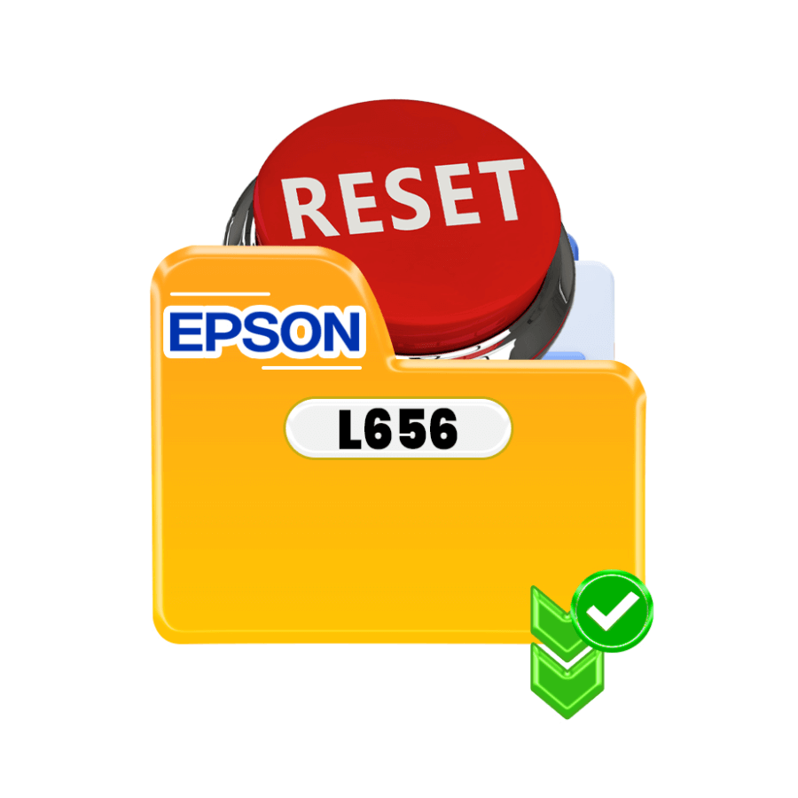 Imagem do botão de reset e pasta para o contador da impressora Epson L656