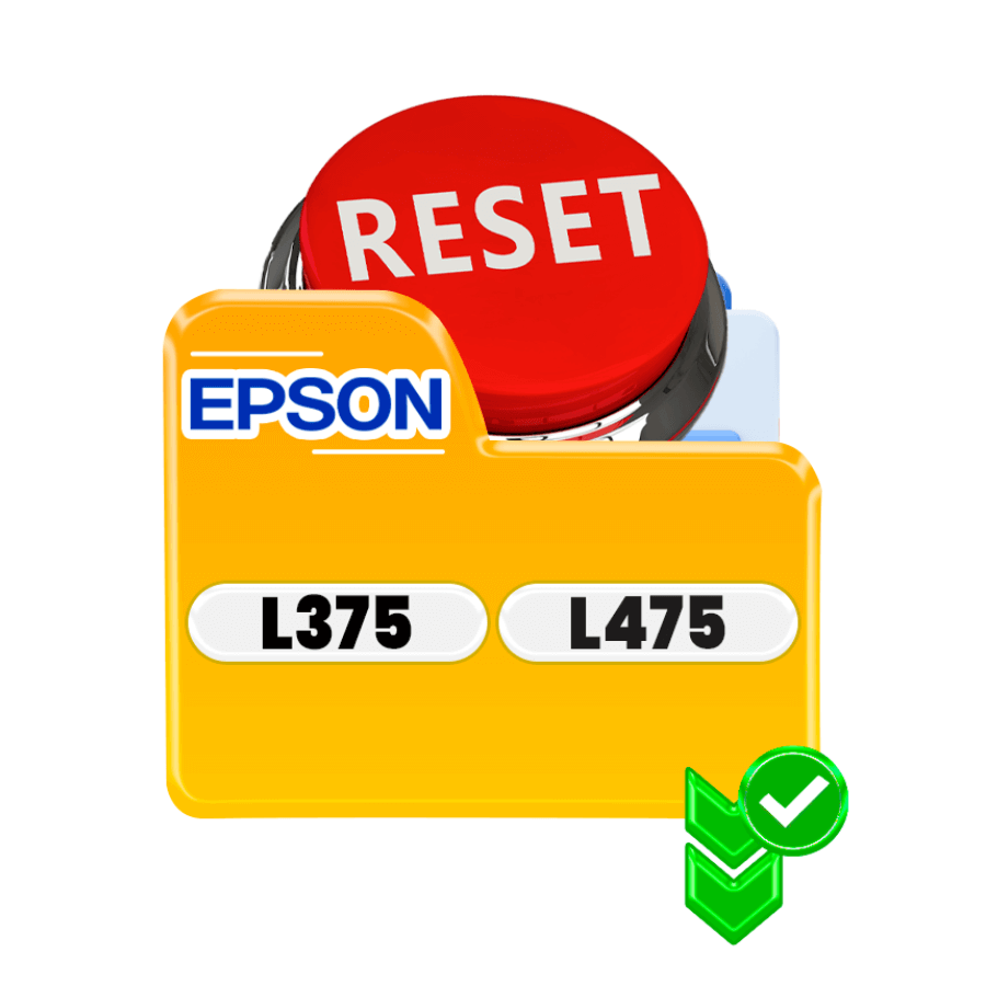 Reset button for Epson L375 and L475 printer, demonstrating ink pad counter reset solution.