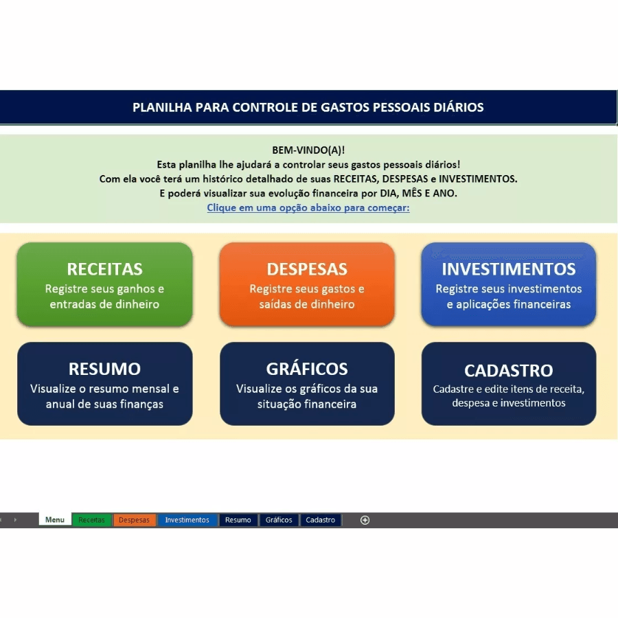 Planilha Controle Financeiro Pessoal Gastos Despesas Mensal Finanças - Radali Shop