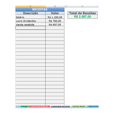 Hoja de cálculo de control financiero personal sencilla y fácil de usar