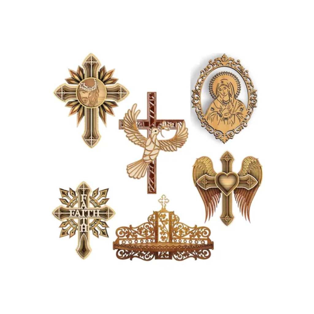 Paquete de artes CNC Mach3 Aspire Artcan Vectores Archivos religiosos Corte láser