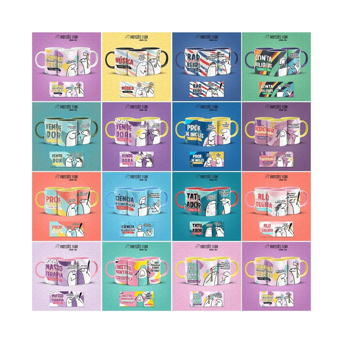 Paquete de 1500 diseños de tazas de sublimación - Flork Bento Meme