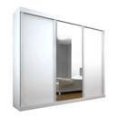 Modern mirrored wardrobe with sliding doors, ideal for stylish bedroom storage solutions.