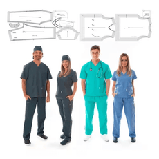 Molde Pijama Cirúrgico Masculino Feminino Fabricar Gabarito Modelagem - Radali Shop