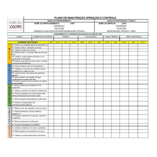 Hoja de cálculo PMOC editable para el gerente técnico de la empresa