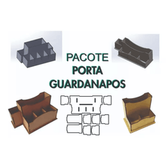 Vectores DXF de porta servilletas y bolsitas para fresadora láser CNC