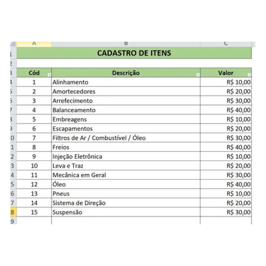 Hoja de cálculo de Excel para la planificación y el control de gastos financieros 
