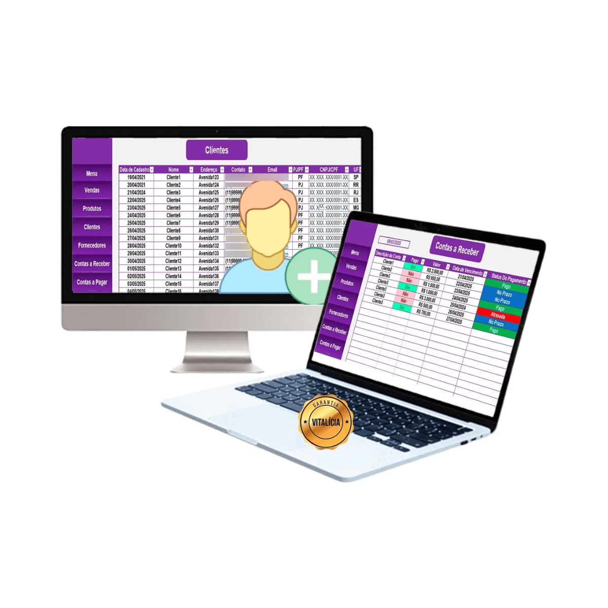 Planilla de Control Financiero Registro de Clientes y Ventas