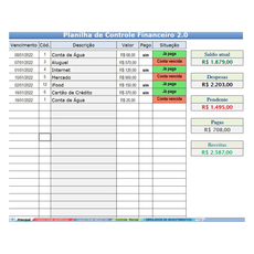 Hoja de cálculo de control financiero personal sencilla y fácil de usar