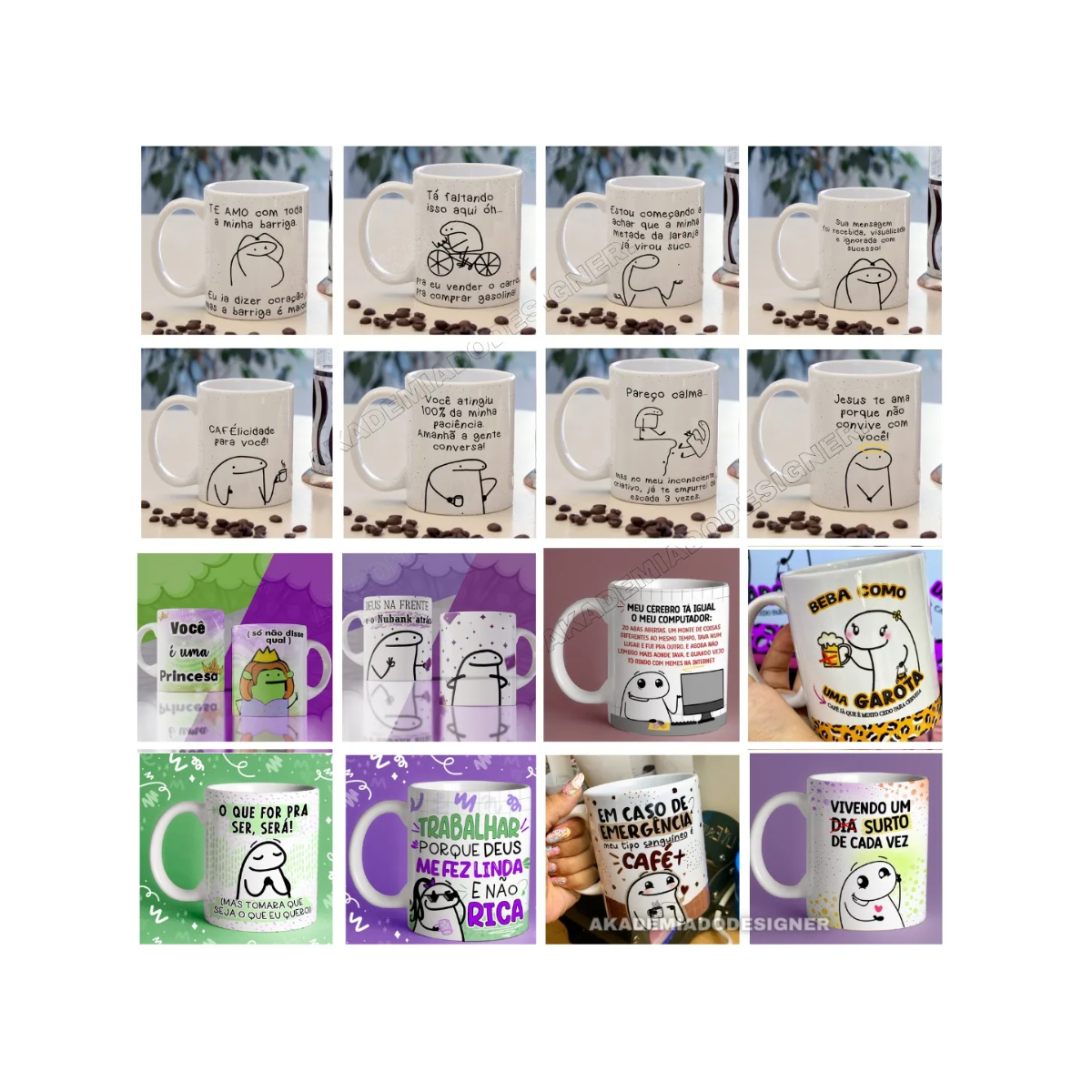 Paquete de 1900 diseños de tazas de sublimación - Flork Bento + regalos gratis