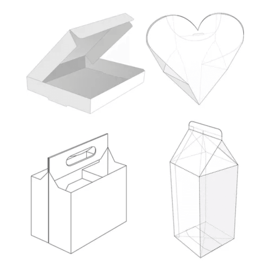 Pack 7949 Arquivos Silhouette Moldes Limpos Caixas Caixinhas Festas Embalagens - Radali Shop