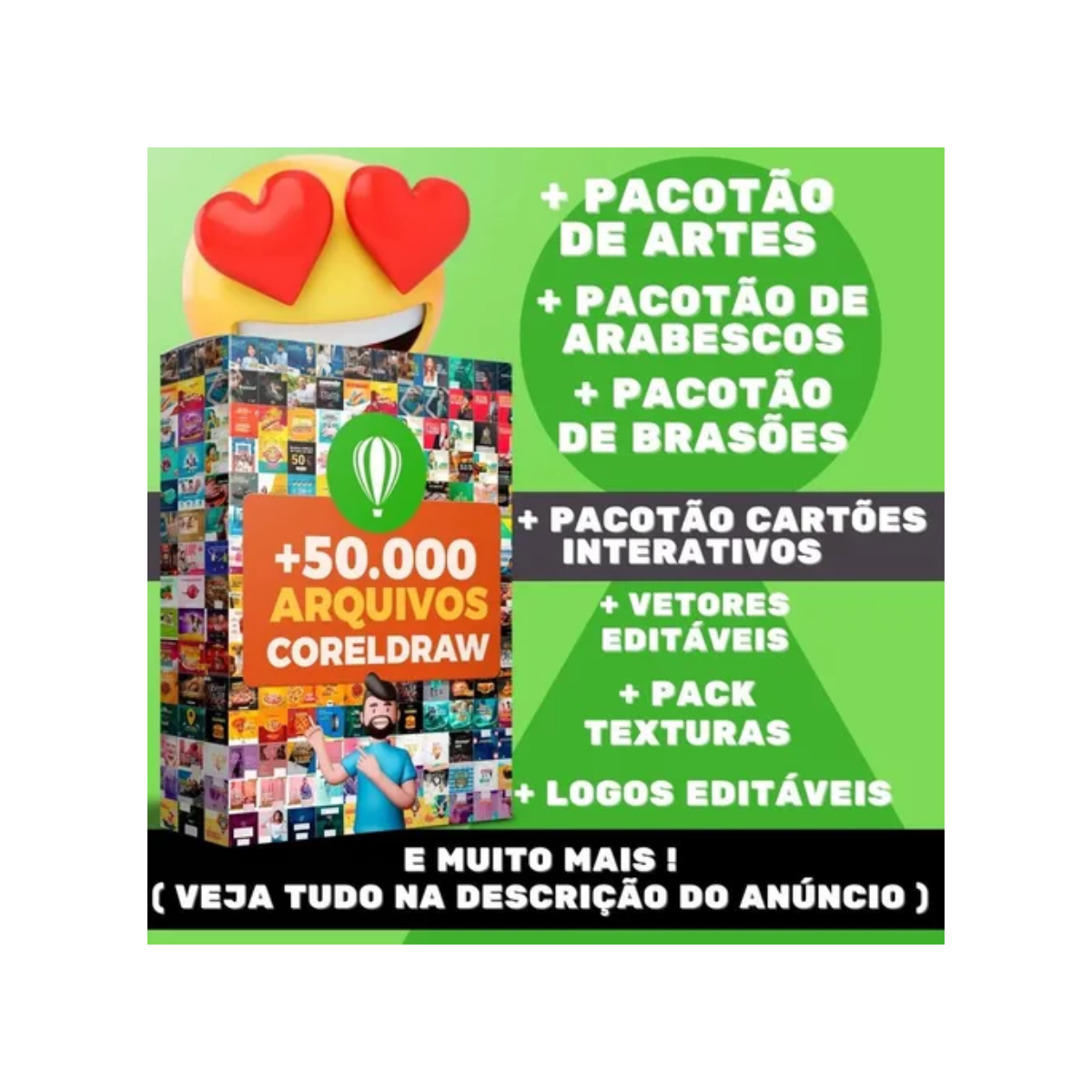 Paquete de plantillas editables de Corel Draw: 1 millón de archivos
