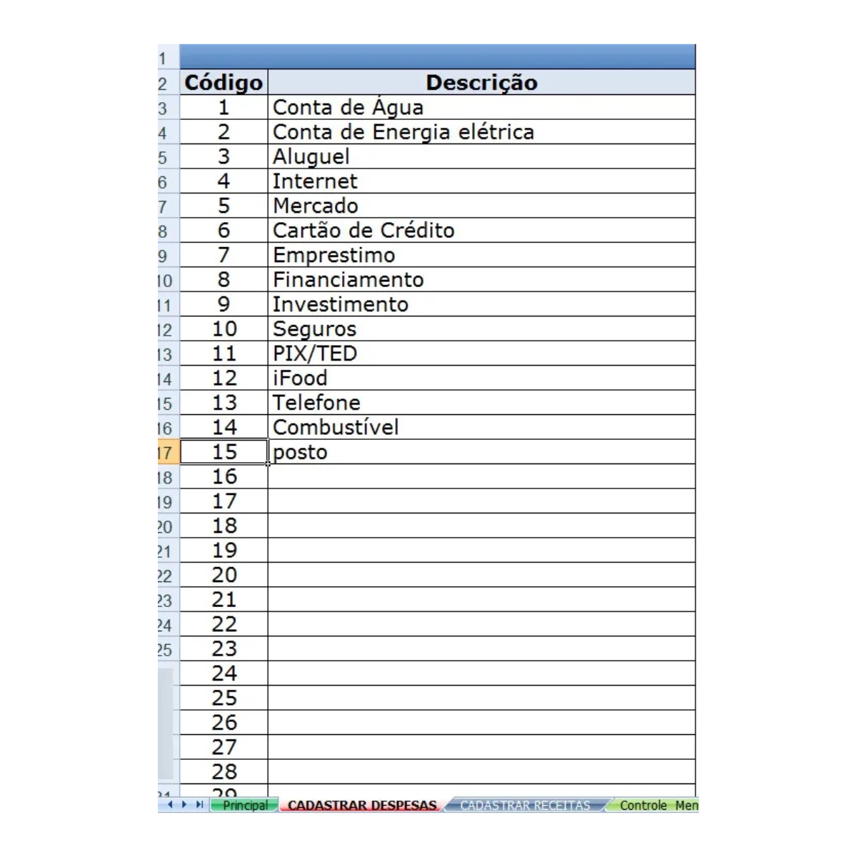 Hoja de cálculo de control financiero personal sencilla y fácil de usar