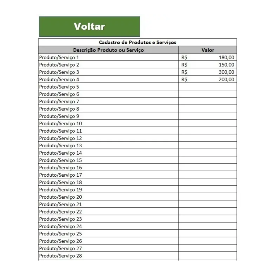 Hoja de cálculo de Excel para la planificación y el control de gastos financieros 