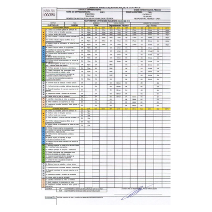 Hoja de cálculo PMOC editable para el gerente técnico de la empresa