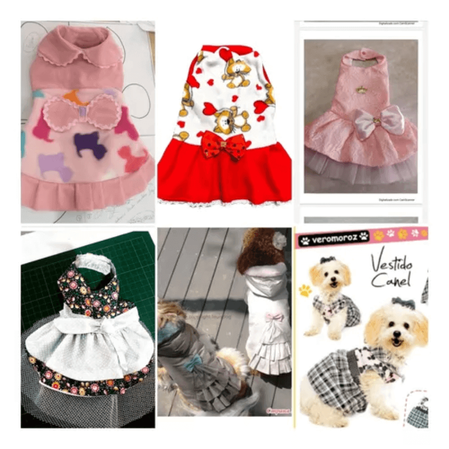 Kit 100 Moldes Pet Variados Fabricar Tamanho Real Costura Arquivos - Radali Shop