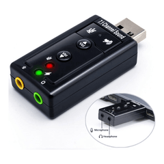 Tarjeta De Sonido Externa Usb P2 Adaptador De Audio Para Pc Notebook 7.1