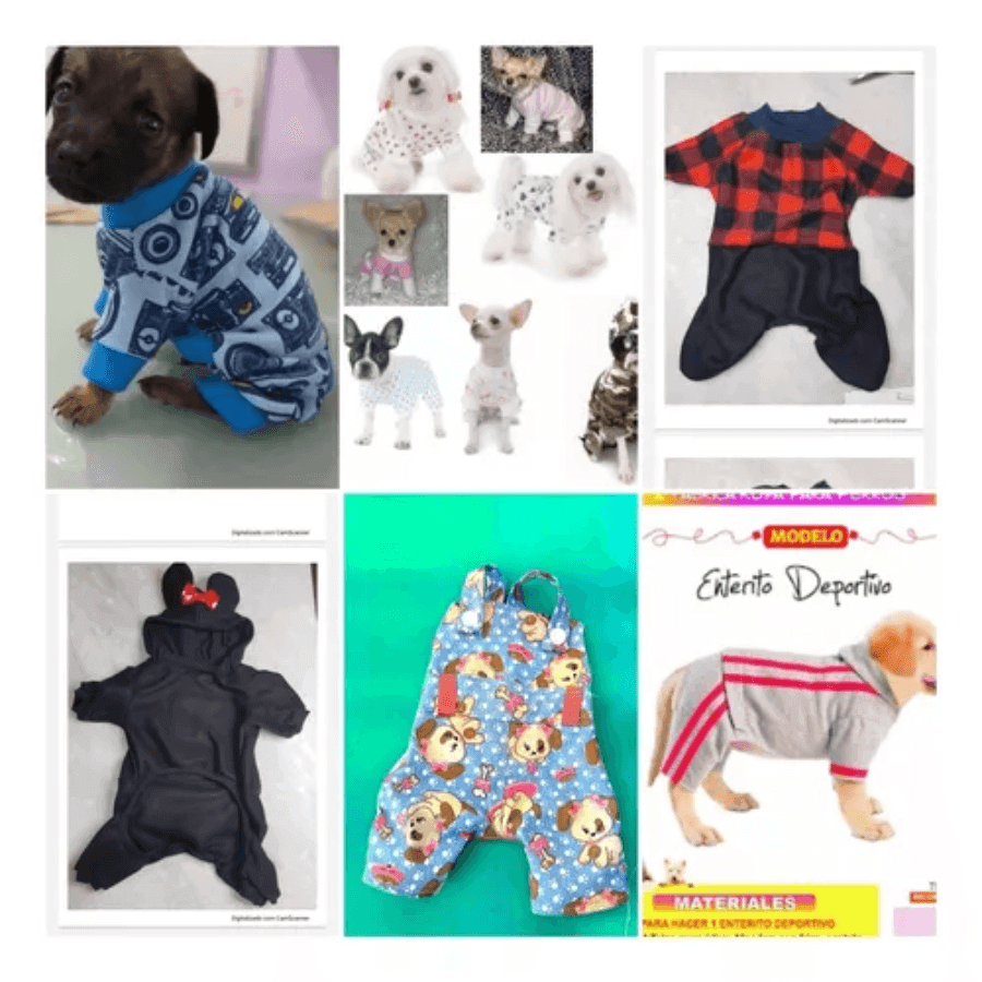 Kit 100 Moldes Pet Variados Fabricar Tamanho Real Costura Arquivos - Radali Shop