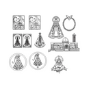 Paquete de artes CNC Mach3 Aspire Artcan Vectores Archivos religiosos Corte láser