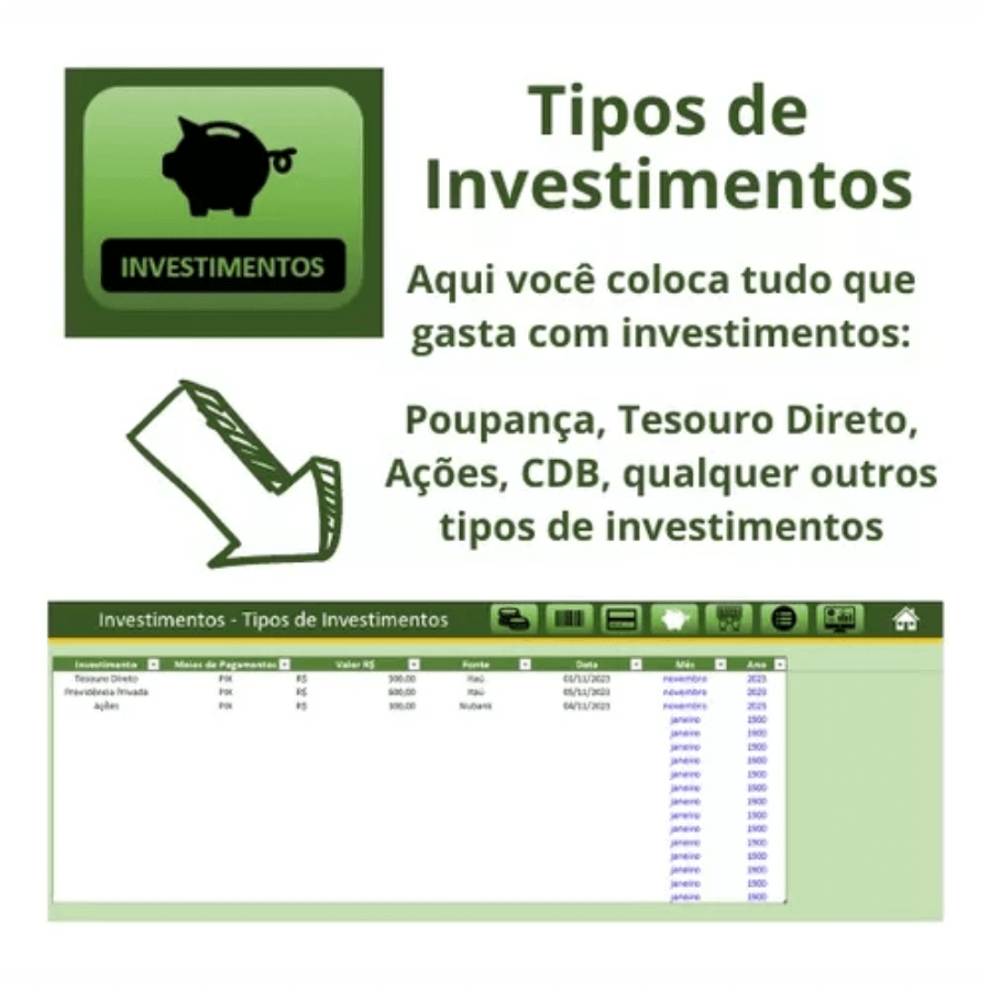 Planilha Controle Financeiro Pessoal Gastos Despesas Mensal Diário - Radali Shop