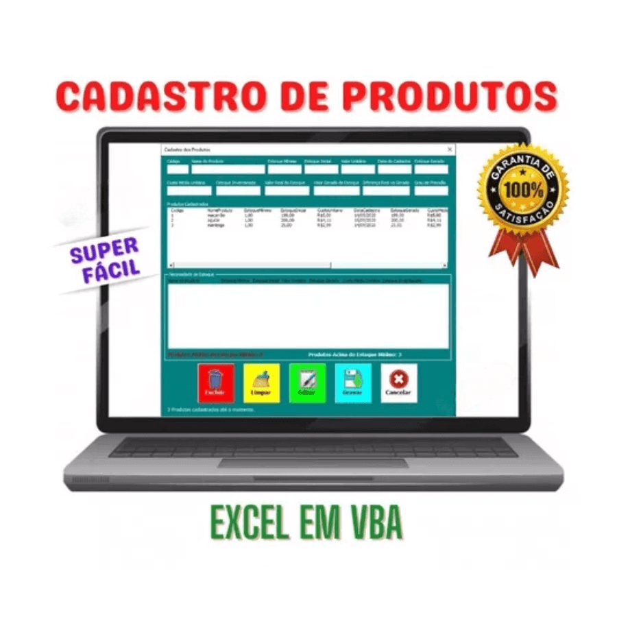 Planilha Controle Estoque Fluxo Caixa Contas A Pagar Receber Excel - Radali Shop