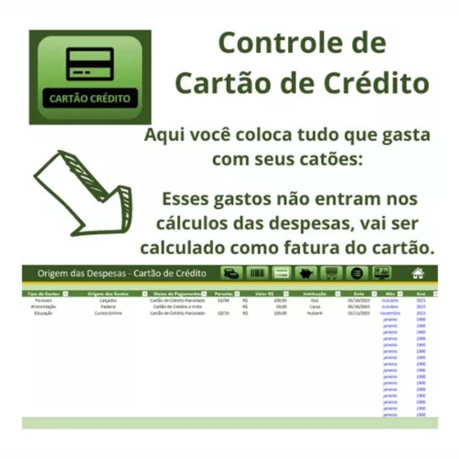 Planilha Controle Financeiro Pessoal Gastos Despesas Mensal Diário - Radali Shop