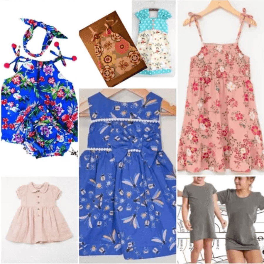 Kit +300 Moldes Roupas Infantil Tamanho Real Gabarito Arquivos Crianças - Radali Shop