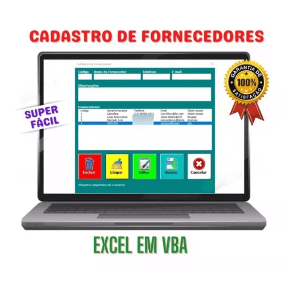 Planilha Controle Estoque Fluxo Caixa Contas A Pagar Receber Excel - Radali Shop