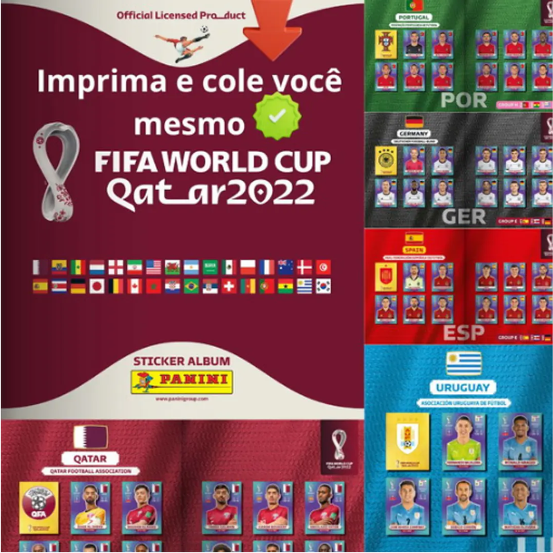 Figurinhas Copa Qatar 2022 em PDF - Todas Figurinhas para Imprimir
