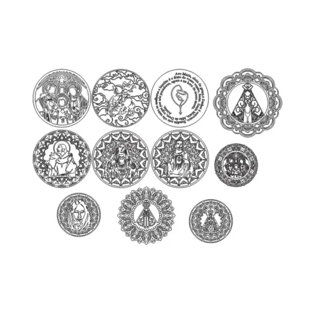 Paquete de artes CNC Mach3 Aspire Artcan Vectores Archivos religiosos Corte láser