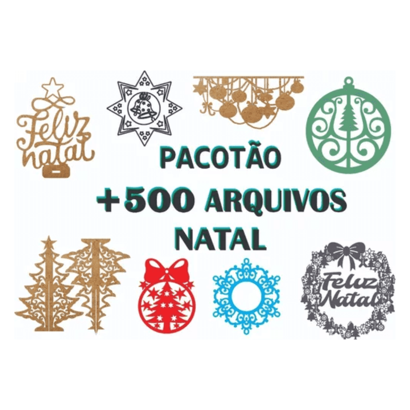 Pack +500 Vetores Natal Guirlanda Enfeites Corte Cnc Arquivos Vetor Dxf Cdr Cnc Mdf - Radali Shop
