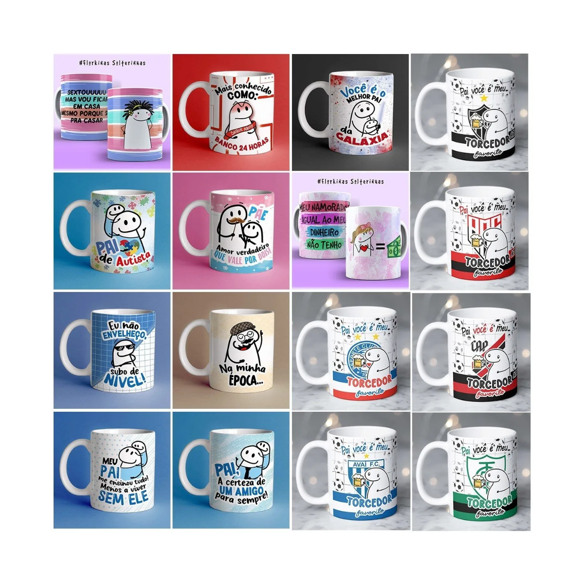 Paquete de 1500 diseños de tazas de sublimación - Flork Bento Meme