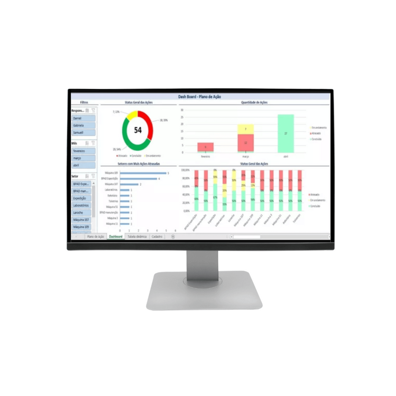 Tareas de gestión de hojas de cálculo Plan de acciones Seguimiento de acciones Estado